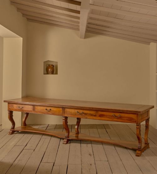 3.3m 19th Century Walnut Italian Drapers Table