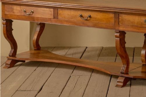 fig 2. 3.3m 19th century Walnut Italian drapers table
