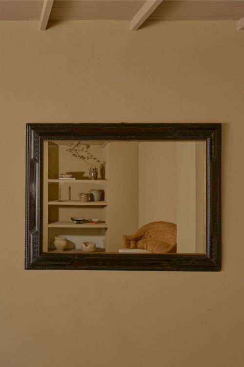 Large 19th Century Italian Ebonised Mirror - No5