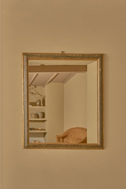 18th Century Italian Faux Marble Painted Framed Mirror - No1
