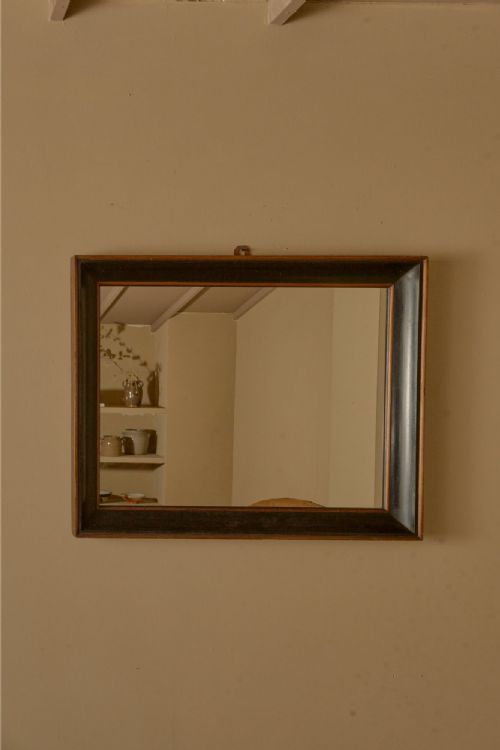 Early 19th Century Italian Two Tone Ebonised Box Mirror - No4
