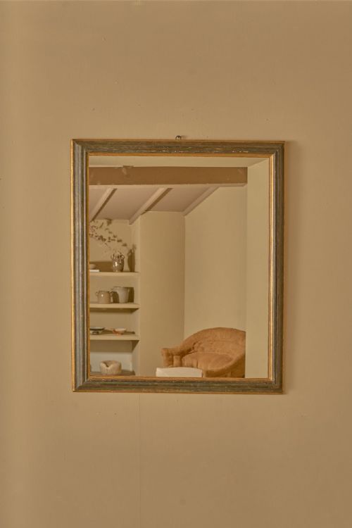 18th Century Italian Faux Marble Painted Mirror - No2