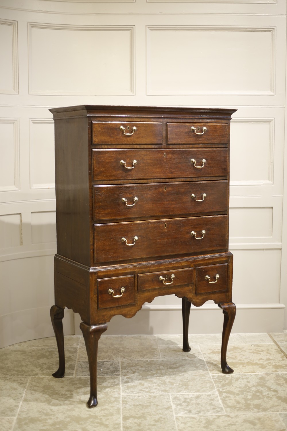 18th century Oak chest on stand