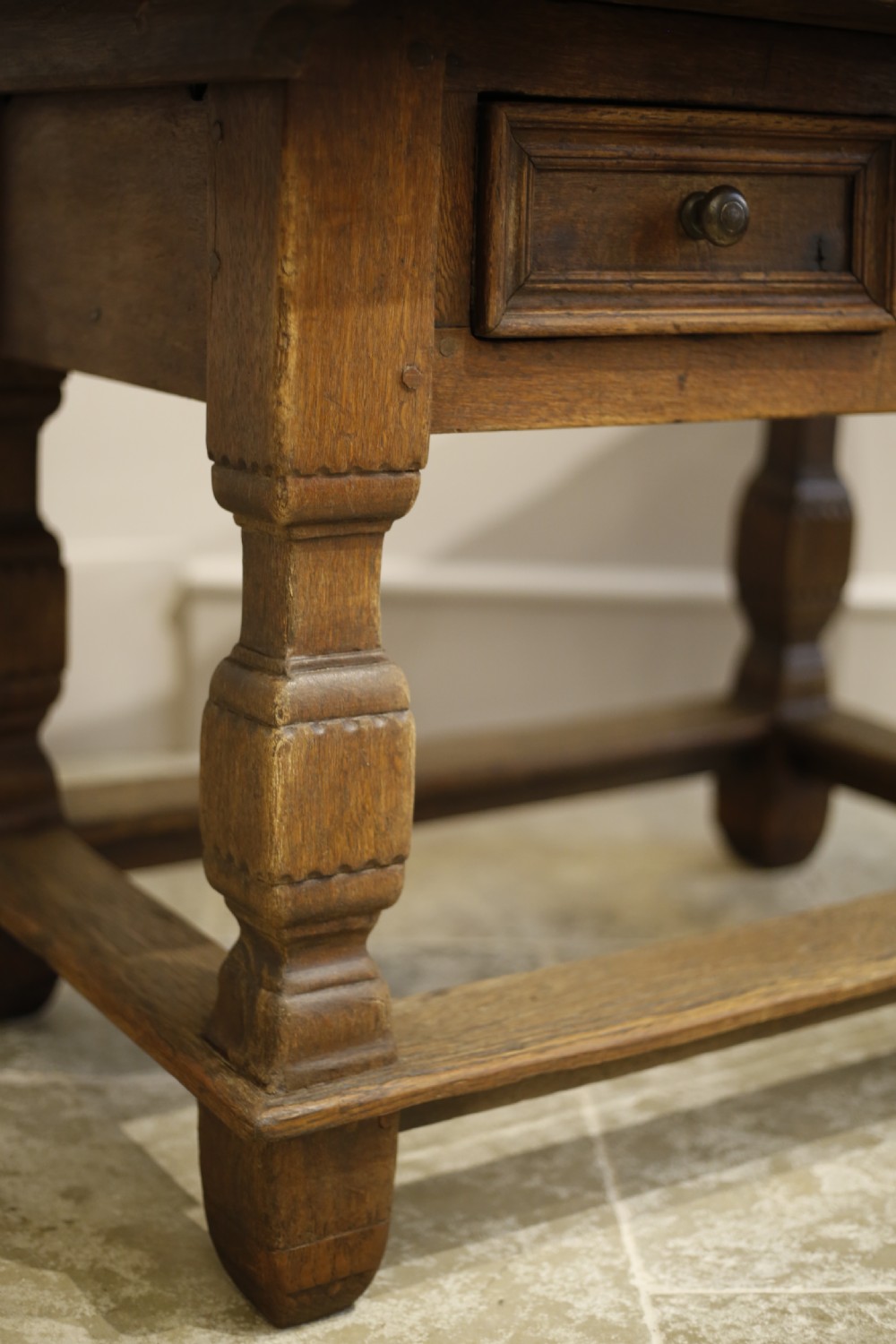 17th century oak Belgian centre table View II