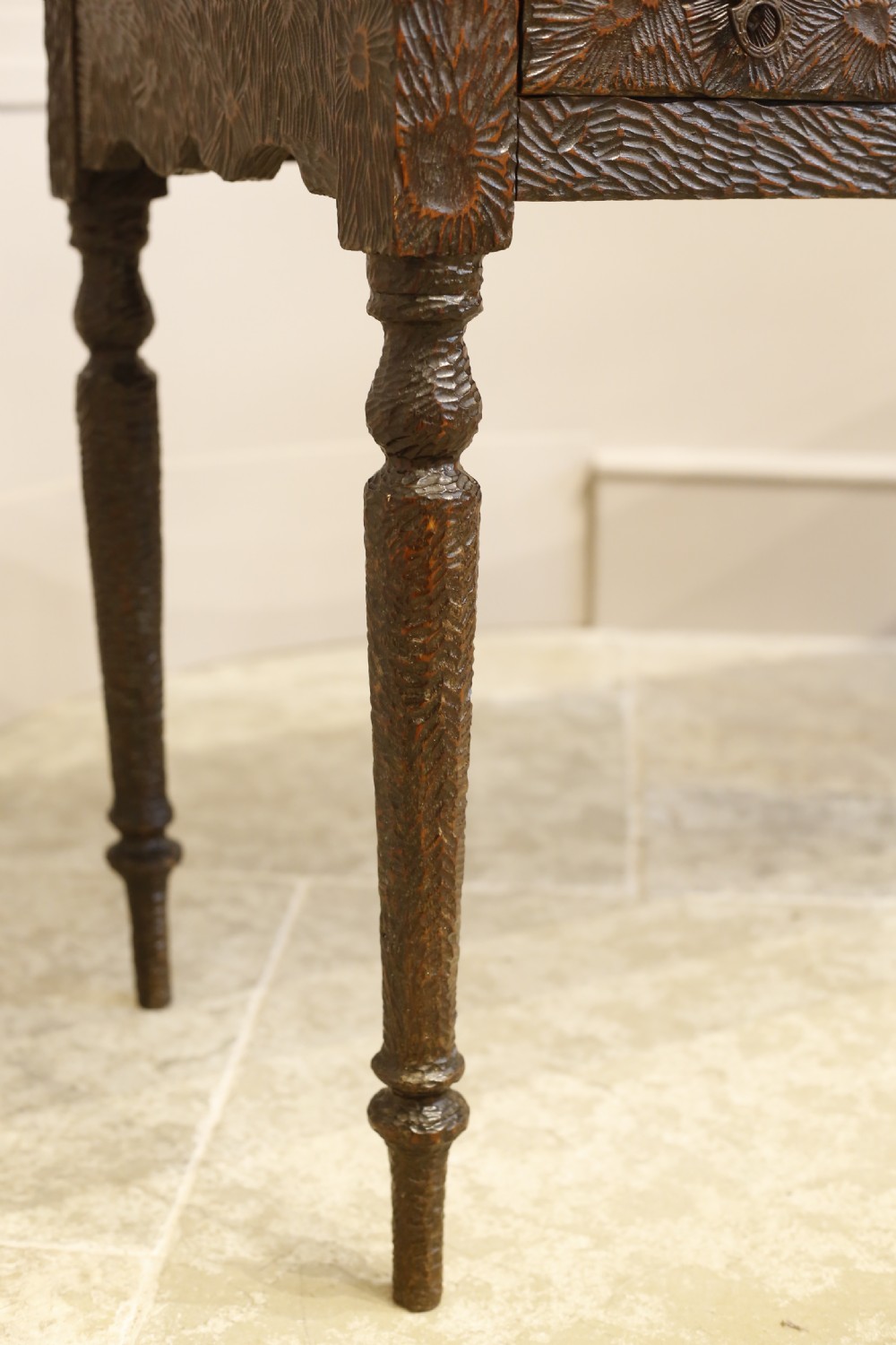 Early 20th century heavy carved console table View III