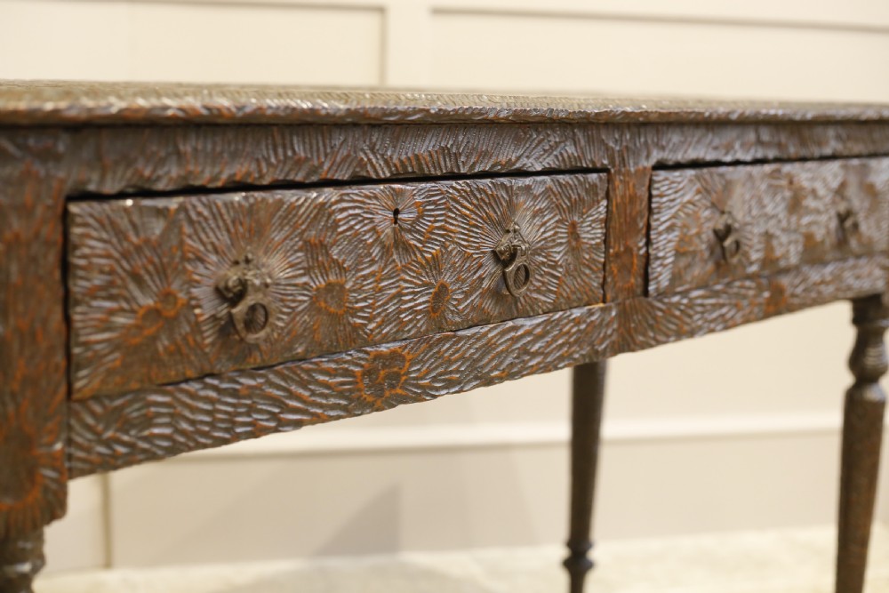 Early 20th century heavy carved console table View V
