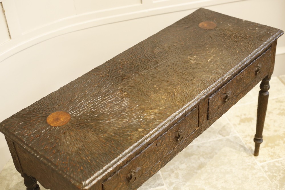 Early 20th century heavy carved console table View VI