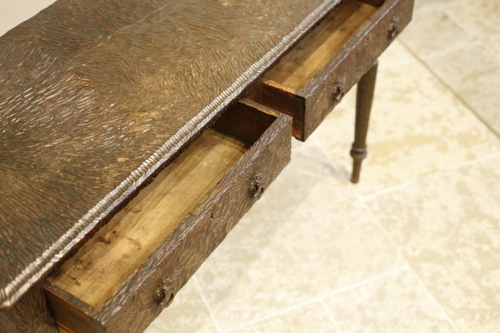Early 20th century heavy carved console table View IX