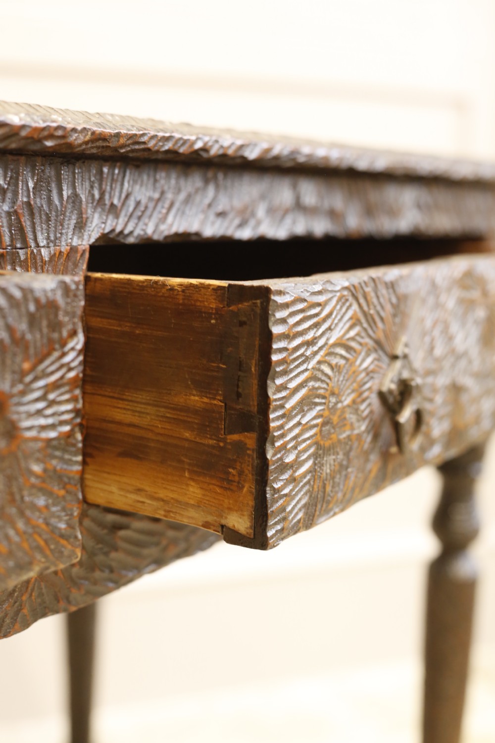 Early 20th century heavy carved console table View X