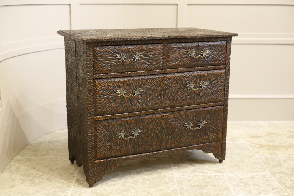 Early 20th century heavily carved chest of drawers View II