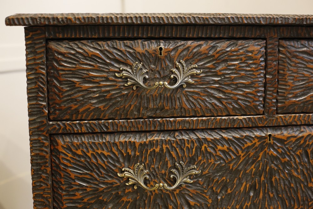 Early 20th century heavily carved chest of drawers View IV