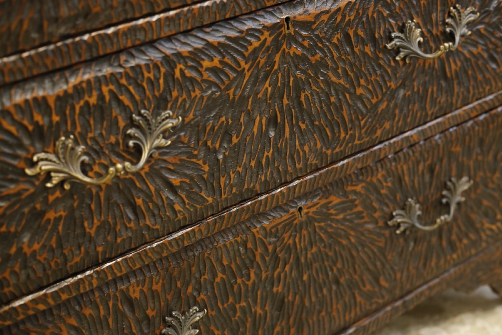 Early 20th century heavily carved chest of drawers View V