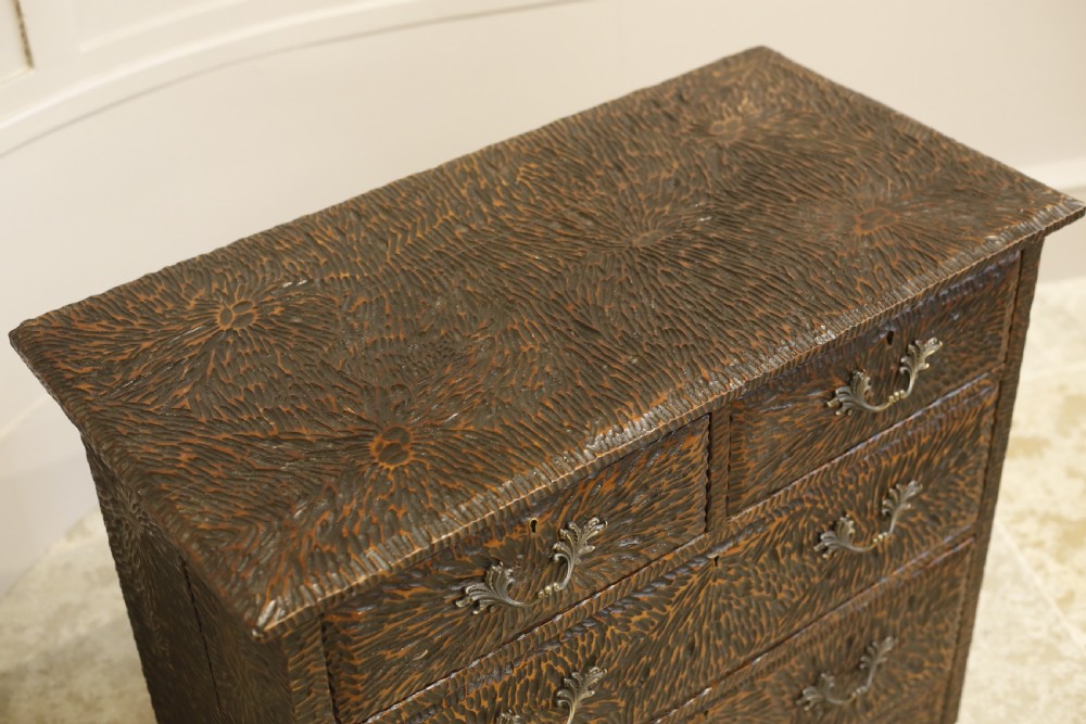 Early 20th century heavily carved chest of drawers View VI