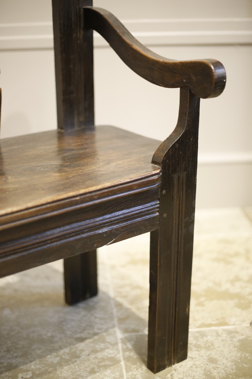 19th century French Breton country bench View III