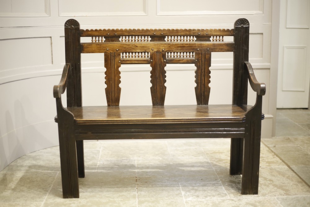 19th century French Breton country bench View X