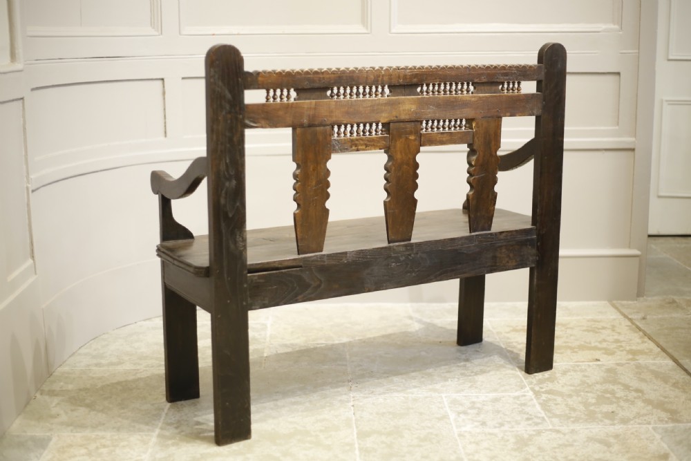 19th century French Breton country bench View XI