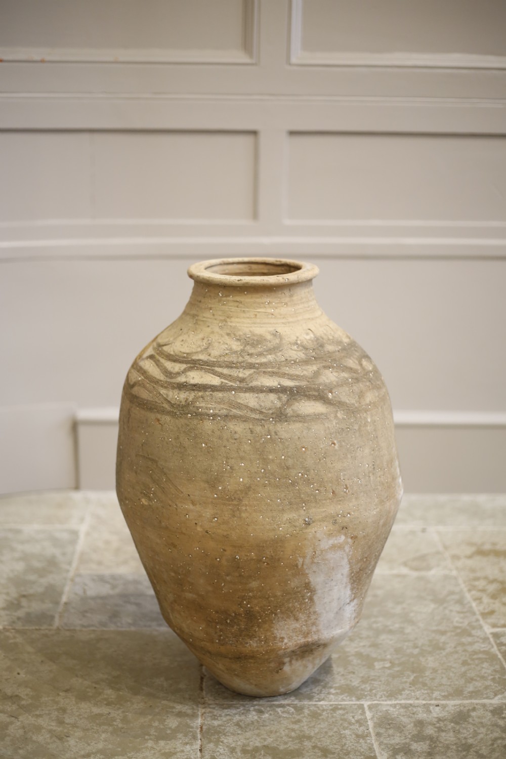 Early 20th century olive pot- Heavy detailed View IV