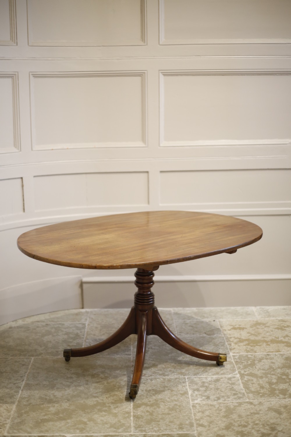 Regency mahogany oval flip top breakfast table View III
