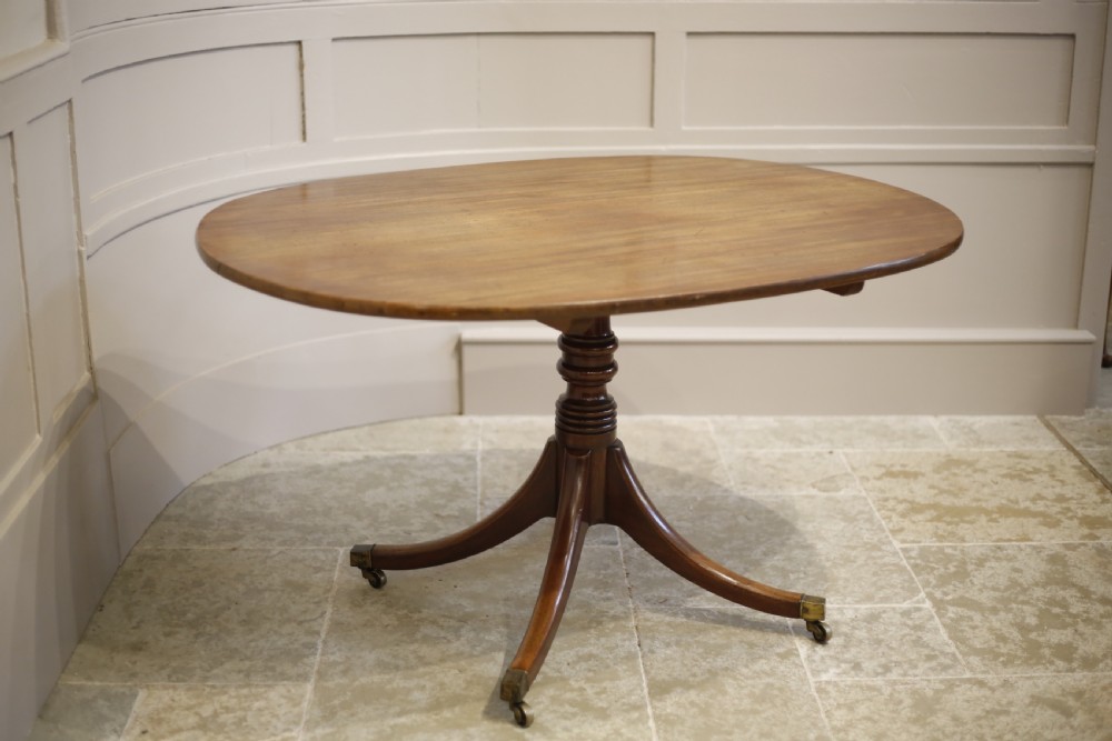 Regency mahogany oval flip top breakfast table View IV