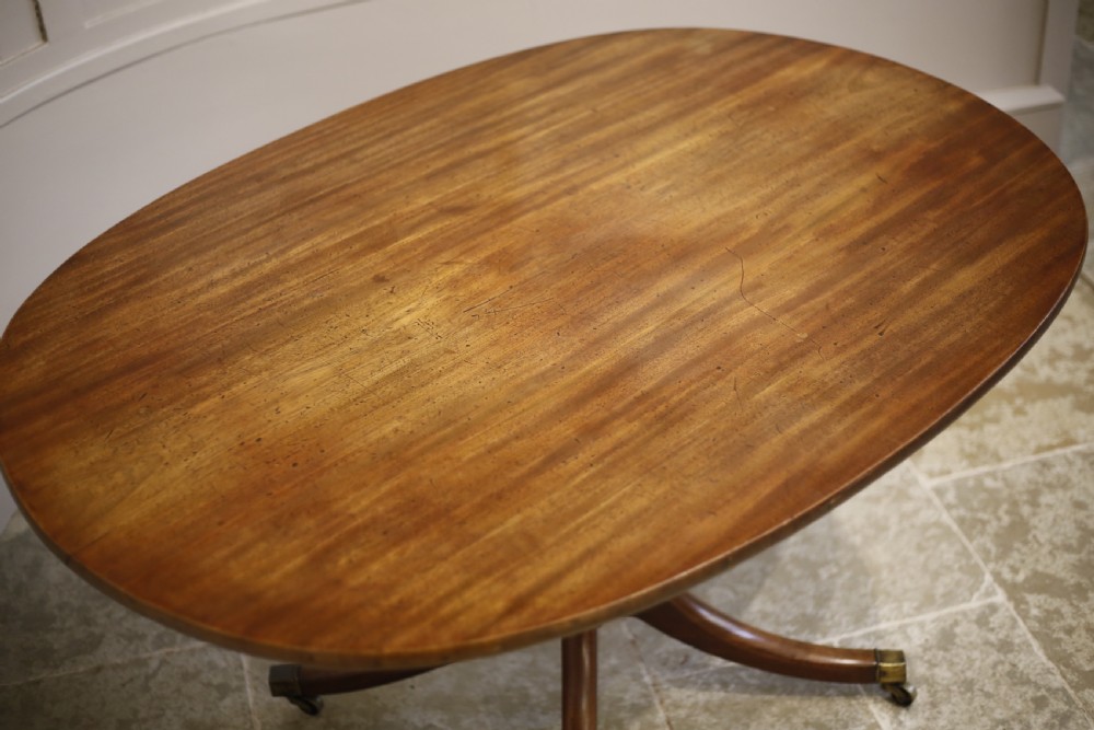 Regency mahogany oval flip top breakfast table View V