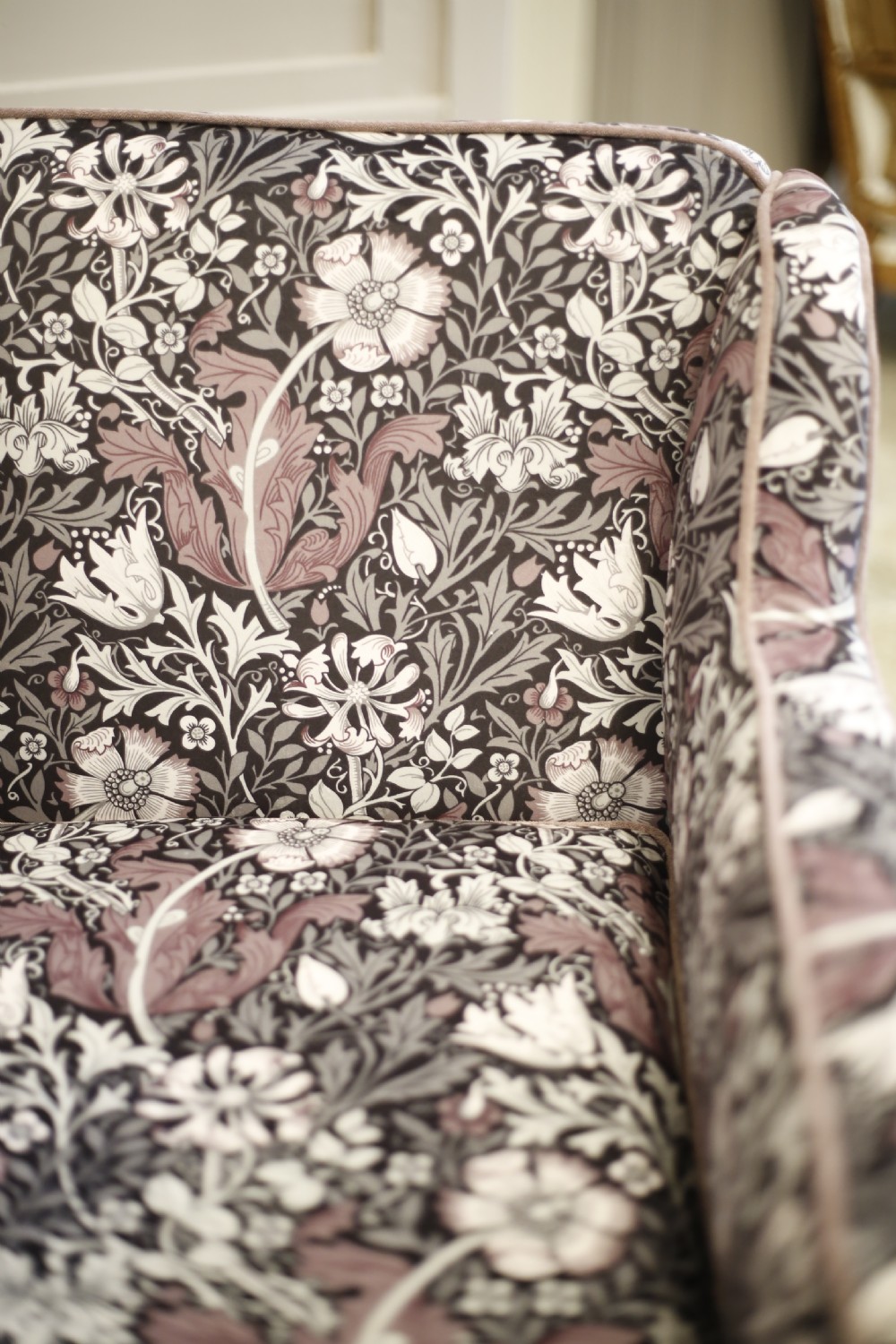 Pair of square sided inlaid Edwardian armchairs View VII