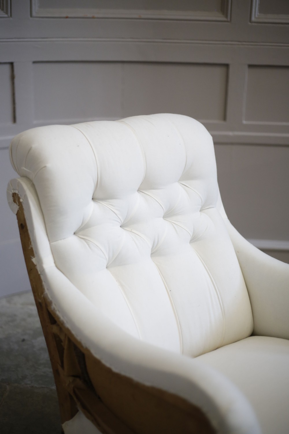 Deep seated Victorian English country house armchair View IV