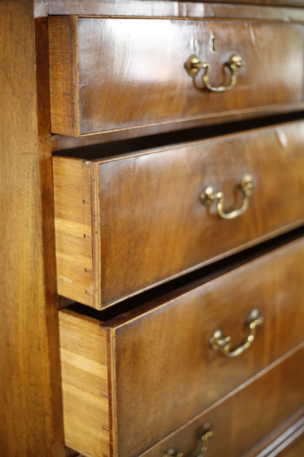 Georgian mahogany tall chest of drawers View VIII
