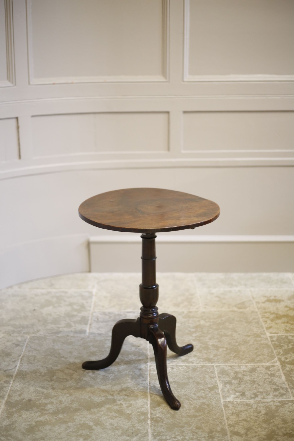 Characterful Georgian mahogany flip top table View II