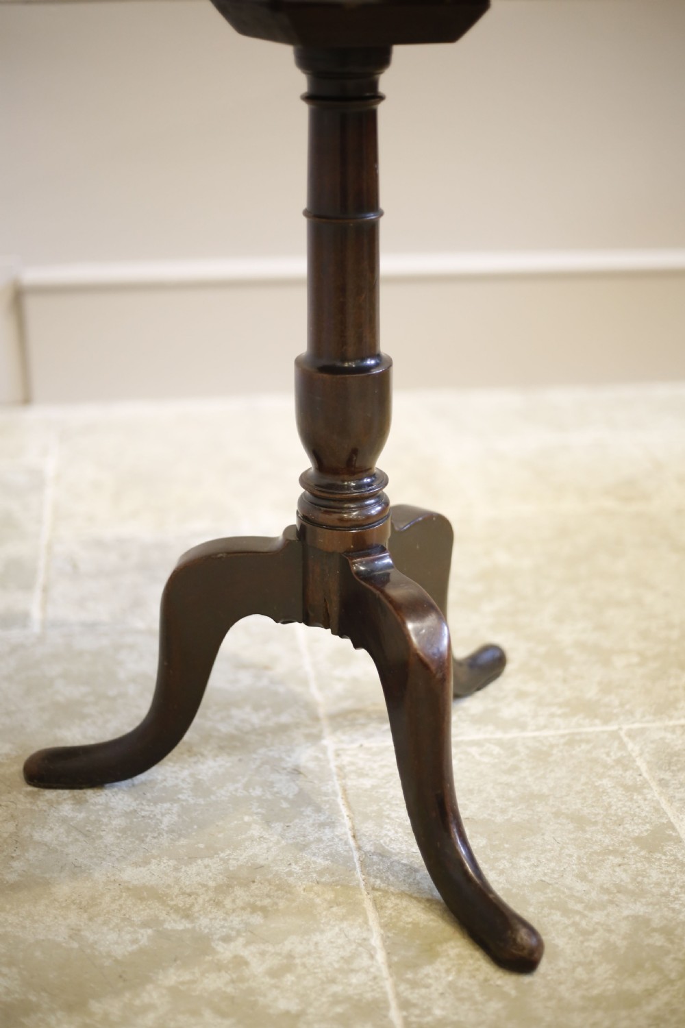 Characterful Georgian mahogany flip top table View IV