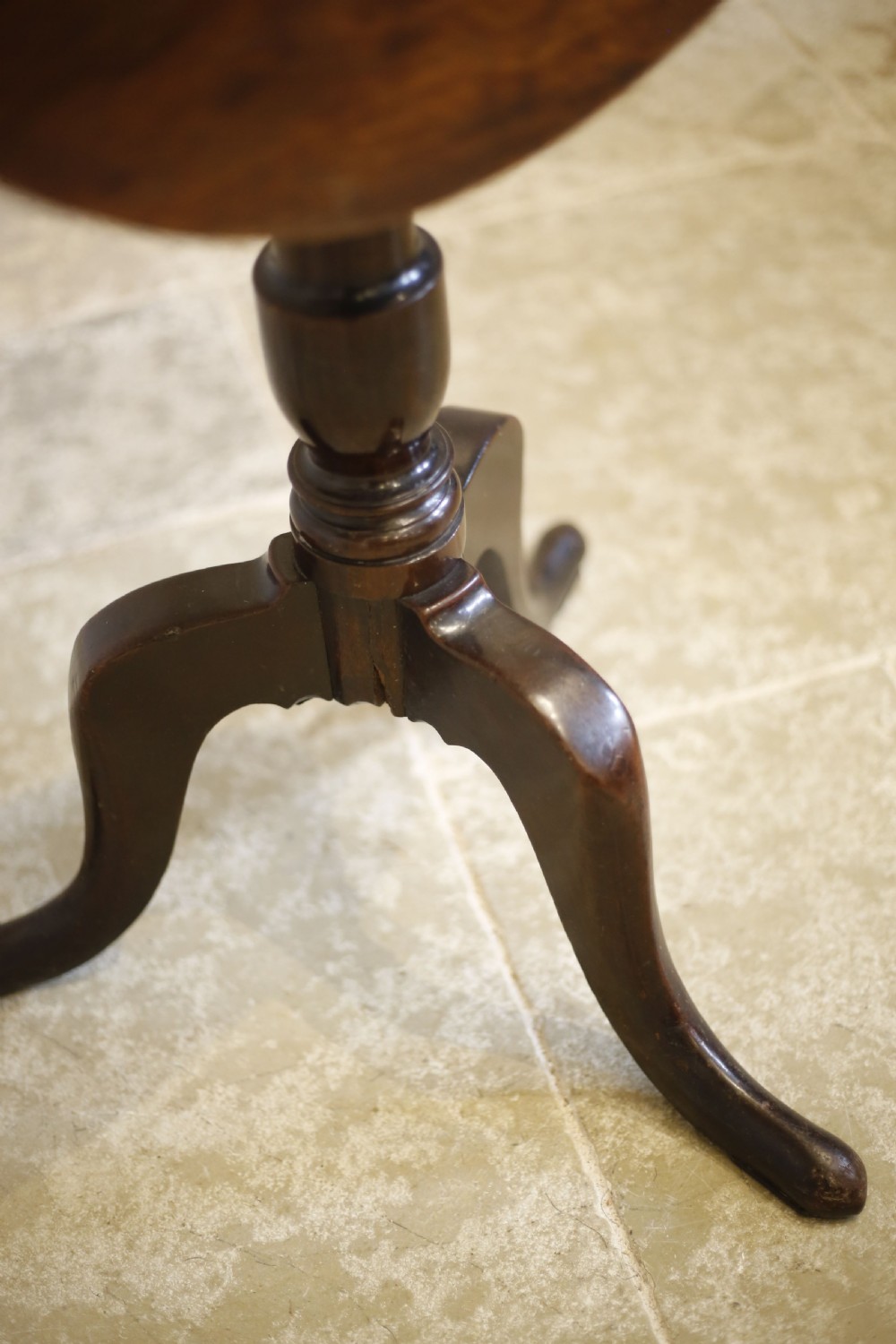 Characterful Georgian mahogany flip top table View IX