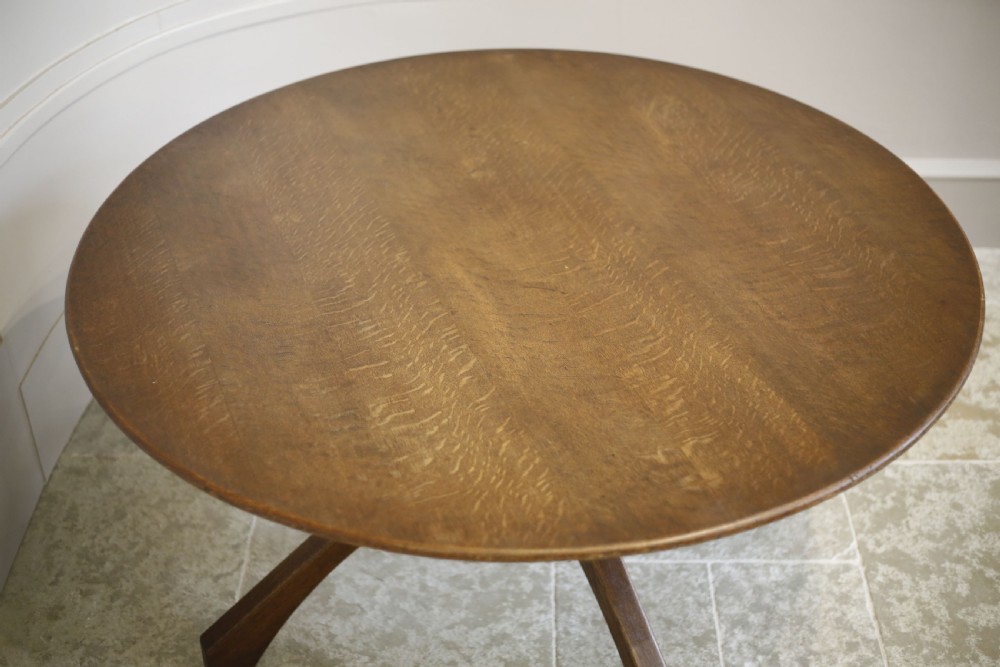 Large Arts and crafts circular centre table View IV