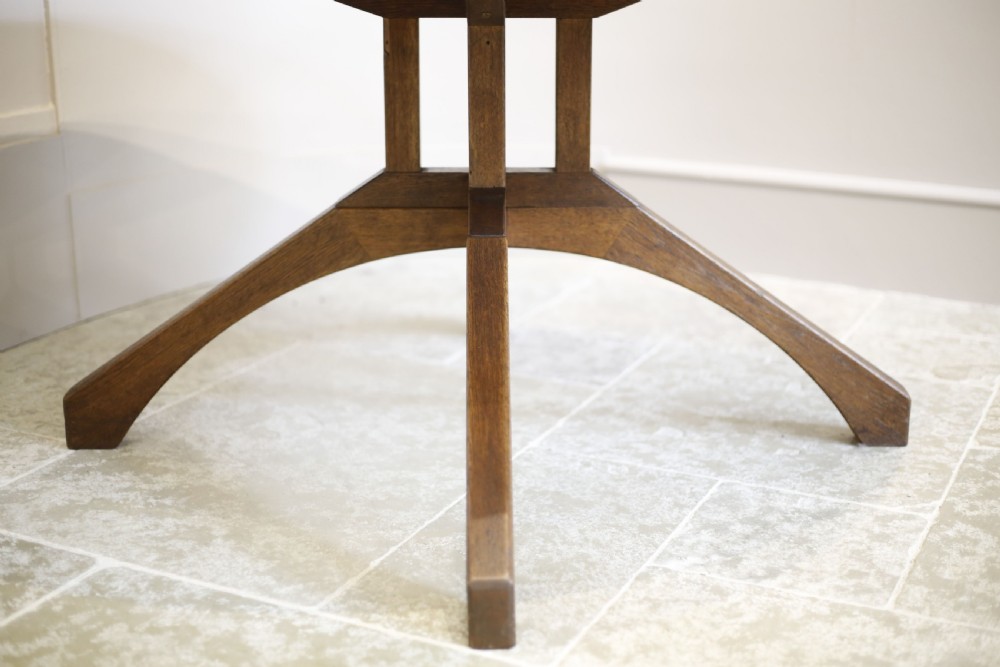Large Arts and crafts circular centre table View VII