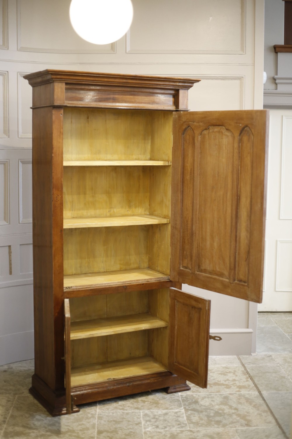 19th century Teak Gothic cupboard from Goa View IX