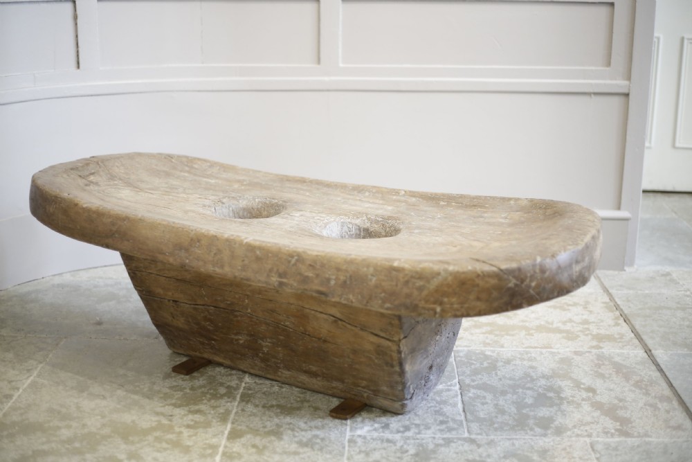 Huge 19th century Nagaland cooking table- coffee table View II