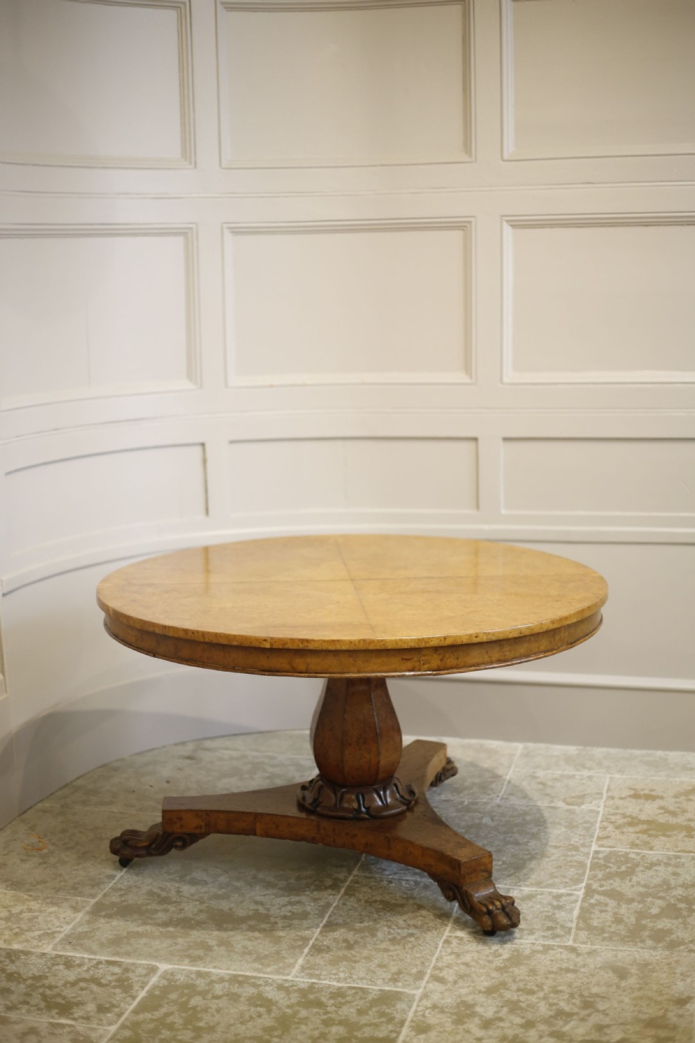 Georgian Pollard oak flip top centre table