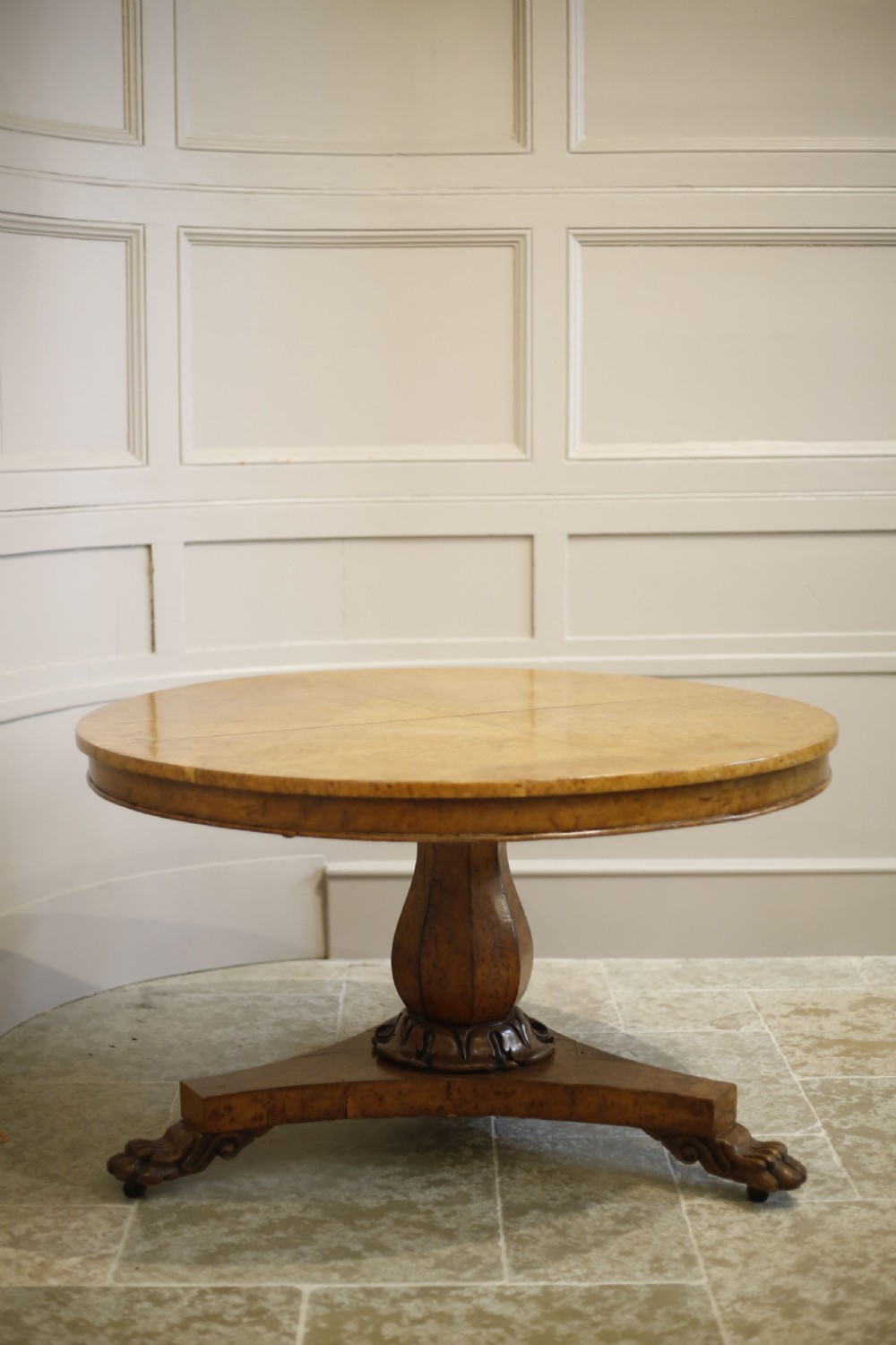 Georgian Pollard oak flip top centre table View II