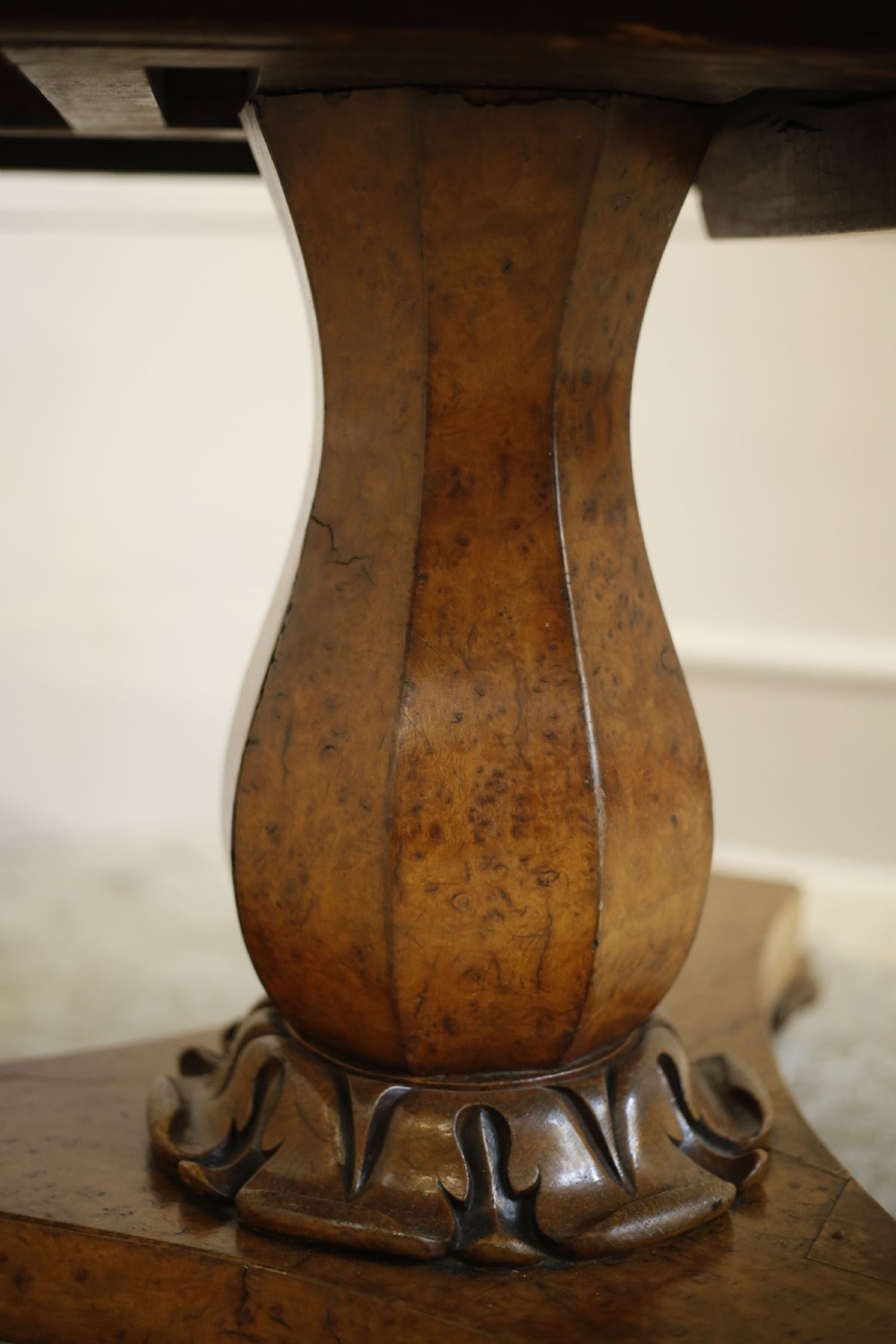 Georgian Pollard oak flip top centre table View VII