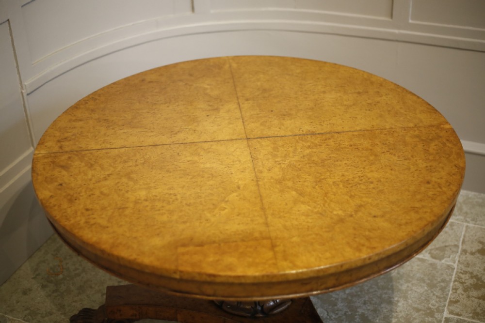 Georgian Pollard oak flip top centre table View IX