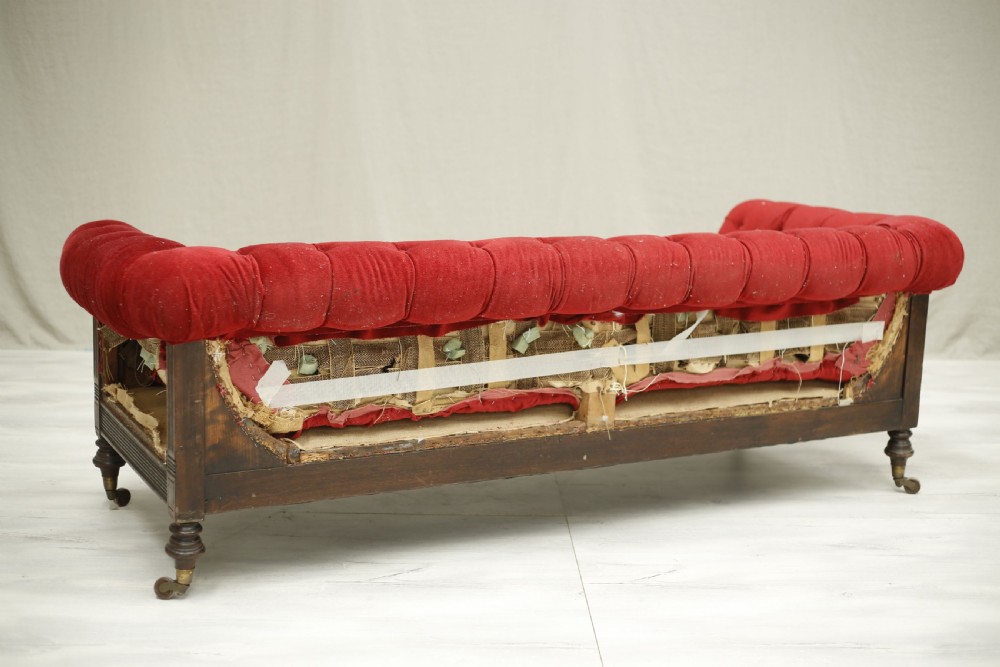 Large Aesthetic movement chesterfield sofa View VII