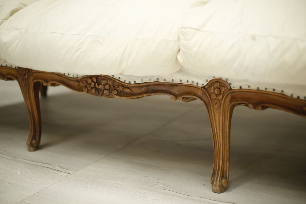 c.1900 Carved frame French Wingback sofa View VI