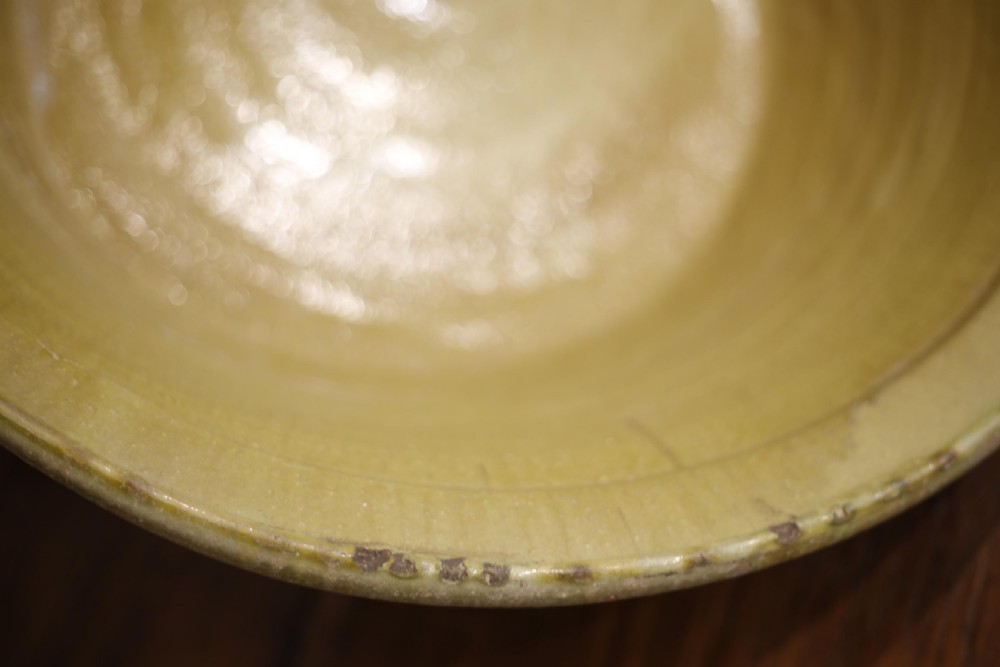 Early 20th century glazed Spanish dairy bowl- No4 View III