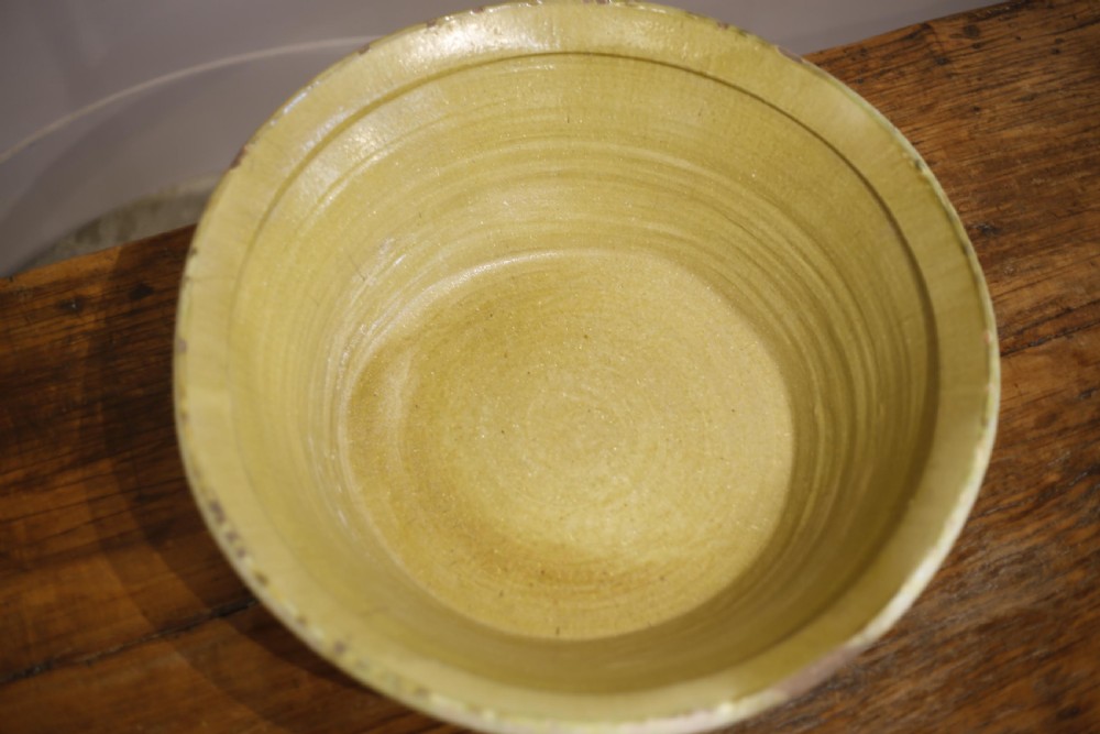 Early 20th century glazed Spanish dairy bowl- No4 View VII