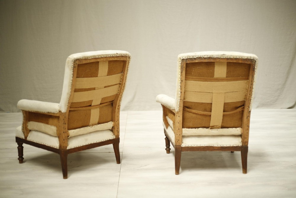 Pair of 19th century Square backed armchairs View VI