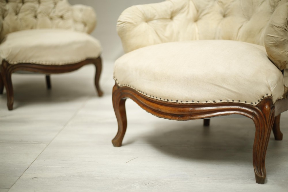 Pair of 19th century French Iron backed armchairs View II