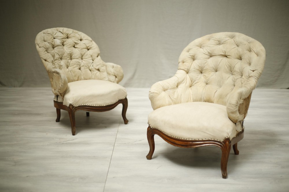 Pair of 19th century French Iron backed armchairs View III