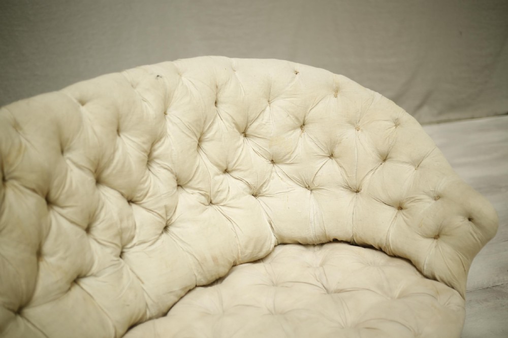 Napoleon III Curved back kidney shaped sofa View VII