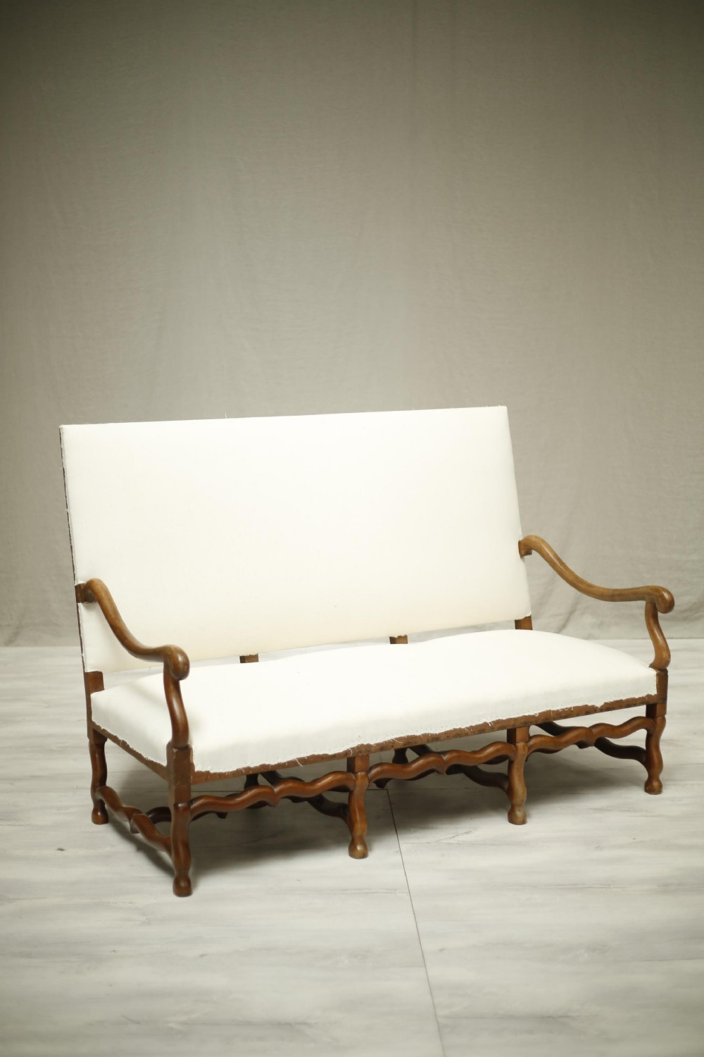 19th century Os De Mouton French hall bench