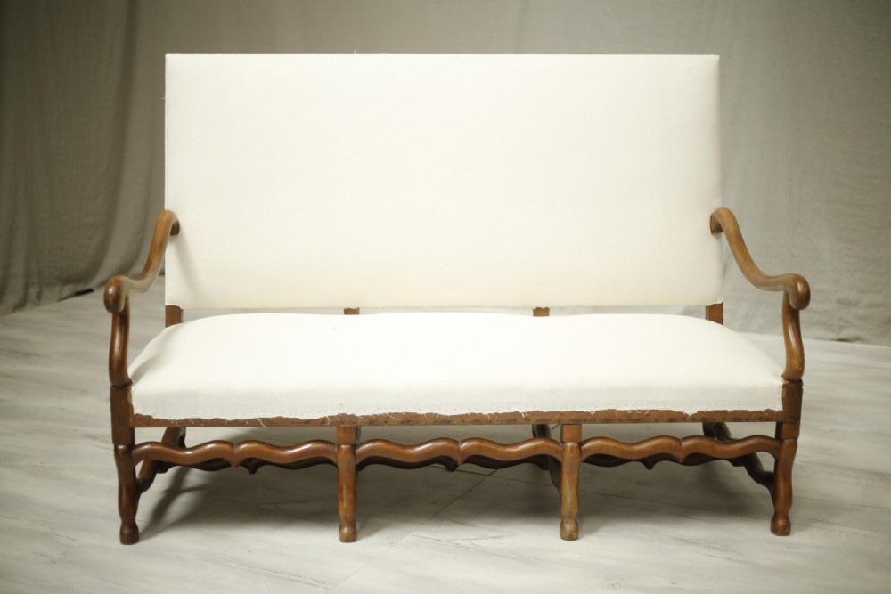 19th century Os De Mouton French hall bench View V