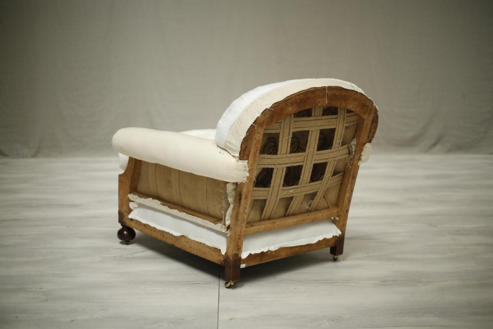 Large Deep seated Victorian armchair View IX
