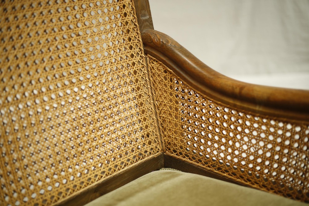 Pair of early 20th century Bergere lounge chairs View VIII